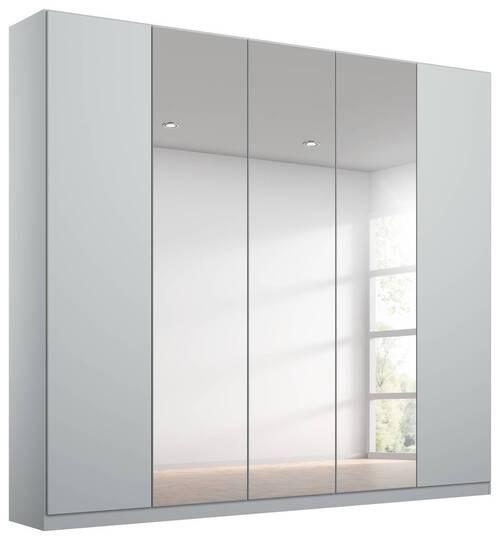 Dulap cu uși rotative ALABAMA - argintiu/gri deschis, Modern, material pe bază de lemn (226/229/54cm)