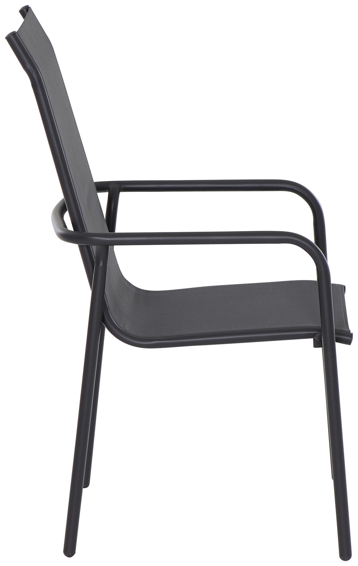 Vrtna Garnitura Torino, Siva, 7-Delno - siva, Moderno, kovina/steklo (150/74/90cm) - Beldano