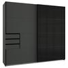 Schwebetürenschrank Saigon in Graphitfarben/Schwarz - Graphitfarben/Schwarz, KONVENTIONELL, Glas/Holzwerkstoff (225/208/64cm) - Premium Living