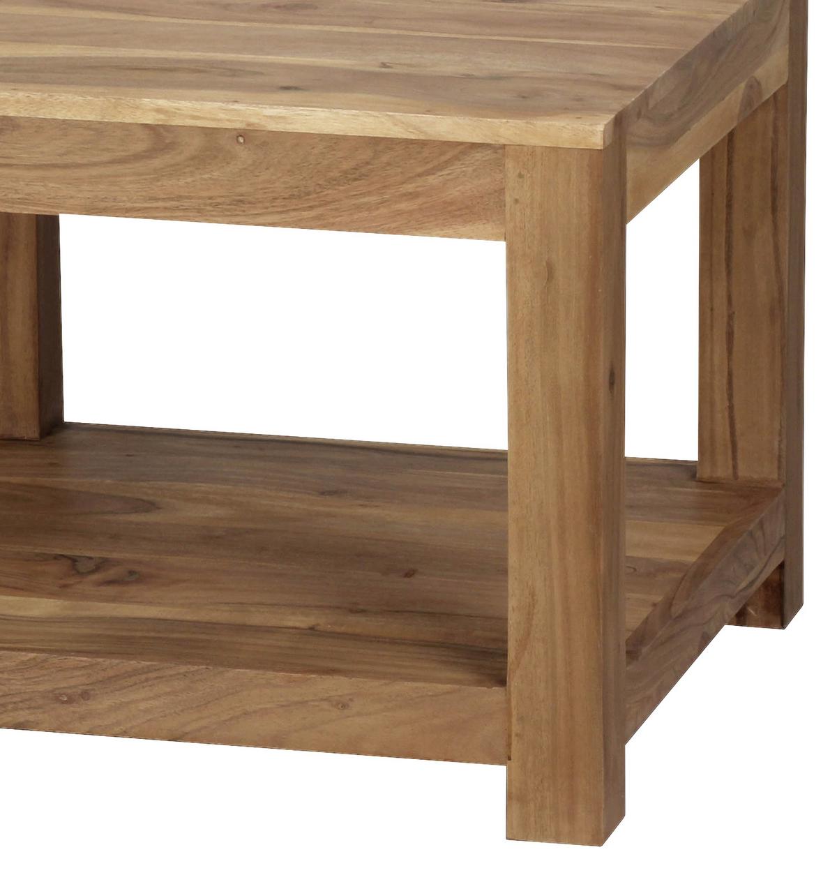 Couchtisch "Mumbai" ca. 60x60 cm, aus Akazie - Akaziefarben, Design, Holz (60/60/40cm) - MID.YOU