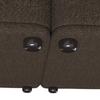 CANAPÉ D'ANGLE KIRA - noir/marron, MODERN, textile/bois (408/108cm) - Bessagi Home