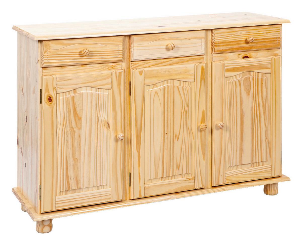 Rustikalna Komoda Abaco, Masiven Bor, Naravna Barva - naravne barve, Trendi, les (130/87/43cm) - Livetastic