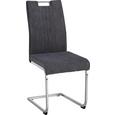 Schwingstuhl in Grau - Chromfarben/Grau, MODERN, Textil/Metall (42 98 56cm) - Modern Living Schwingstuhl in Grau - Chromfarben/Grau, MODERN, Textil/Metall (42 98 56cm) - Modern Living