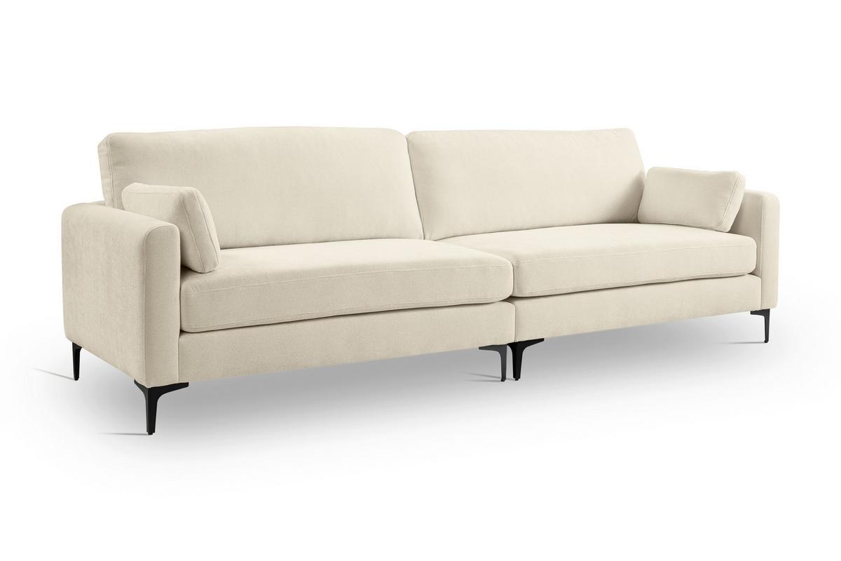Viersitzer-Sofa Venti Creme - Creme/Schwarz, Basics, Holz/Textil (286/92/97cm) - MID.YOU