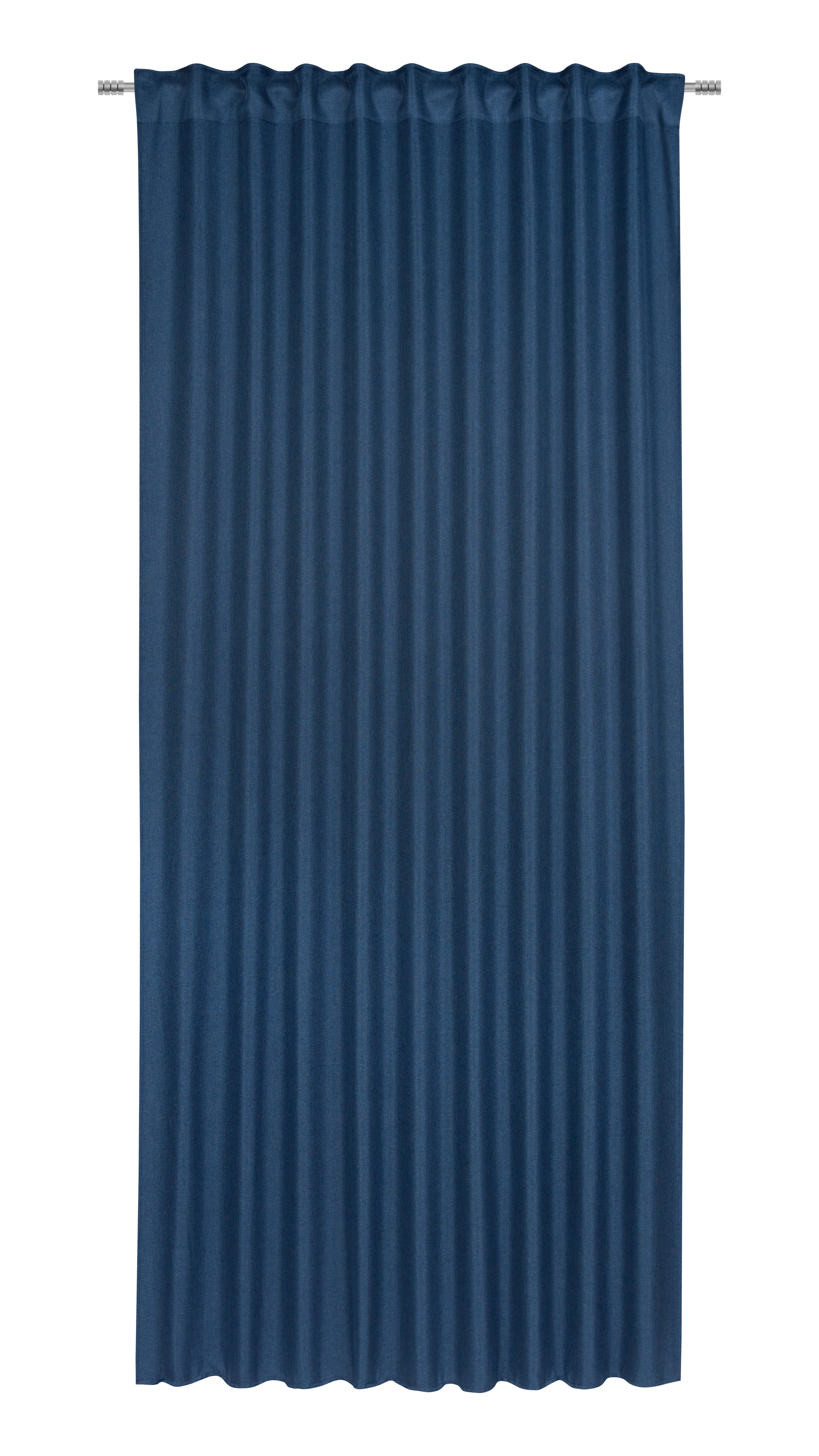 Fertigvorhang Andi ca. 140x245cm, 2 Stück - Blau, KONVENTIONELL, Textil (140/245cm) - Modern Living