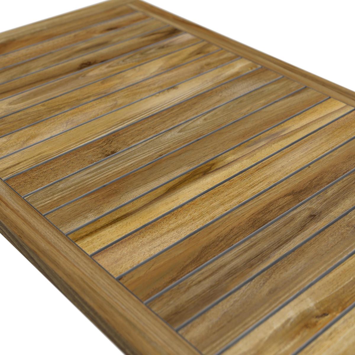Loungegarnitur Silas Creme Holz/Textil/Metall - Creme/Akaziefarben, Modern, Holz/Textil (130/85/80cm) - Bessagi Garden
