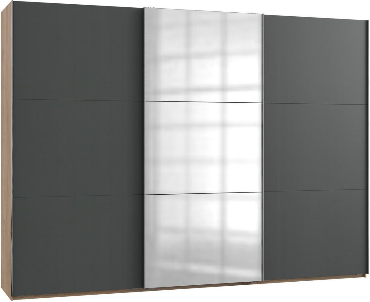 Ormar S Kliznim Vratima Level 36a - boje grafita/boje hrasta, Moderno, drvni materijal (300/216/65cm) - MID.YOU