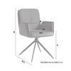 STOL MED ARMSTÖD NALANI - mörkgrå, Modern, metall/textil (58/90/65,5cm) - Bessagi Home