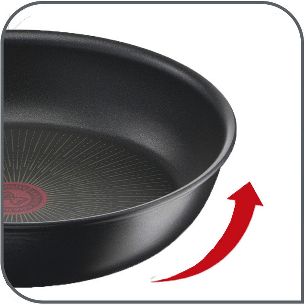 PATELNIA DO SMAŻENIA G26906 TEFAL - czarny, Basics, metal (28cm) - Tefal