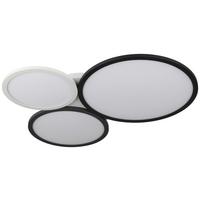 LED-Deckenleuchte Asya ma. 36,4 Watt - Weiss/Schwarz, Modern, Kunststoff/Metall (66/55/4,5cm) - Premium Living