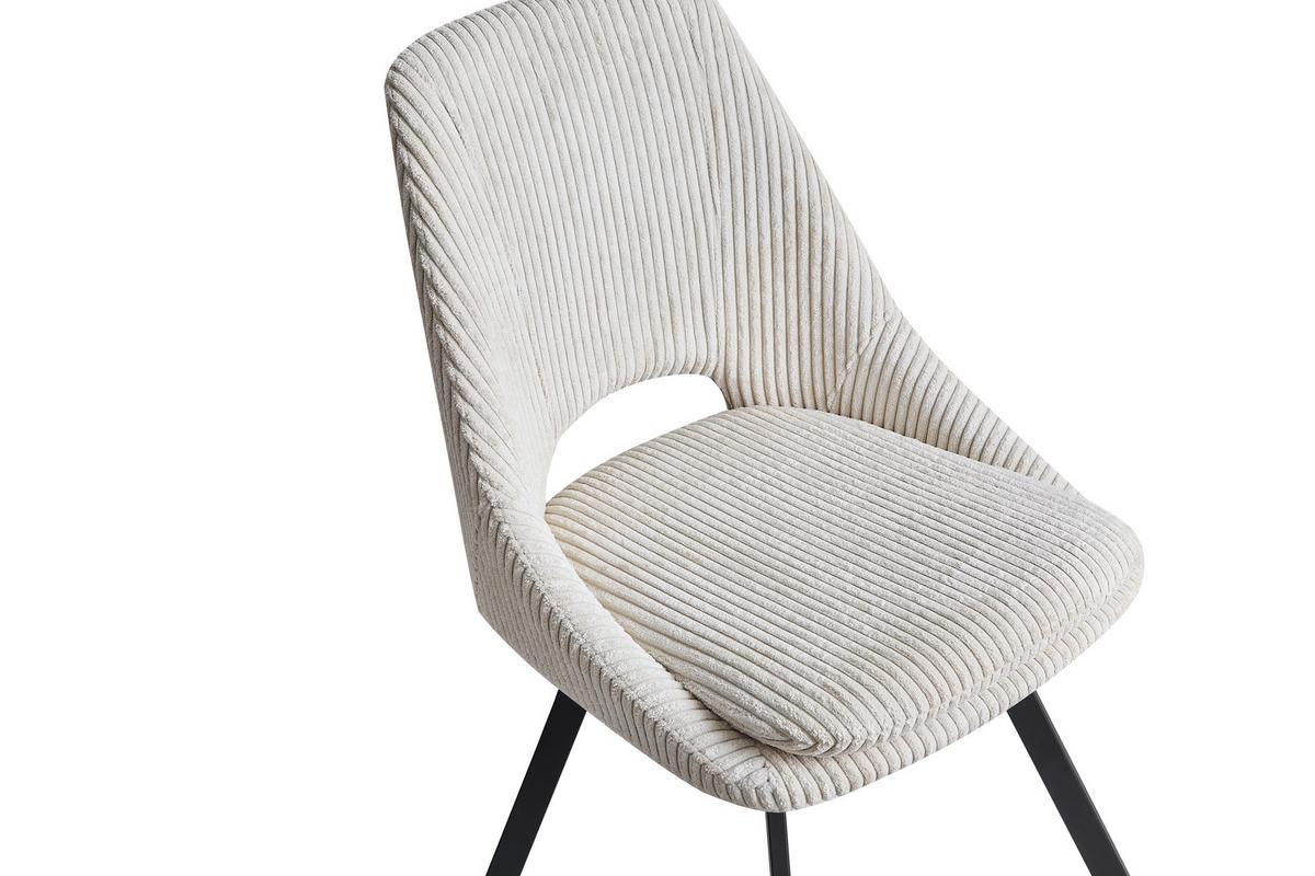 KRZESŁO FLAVIO  -EXKLUSIV- - beżowy/czarny, Design, metal/tkanina (48/85/56cm) - Carryhome