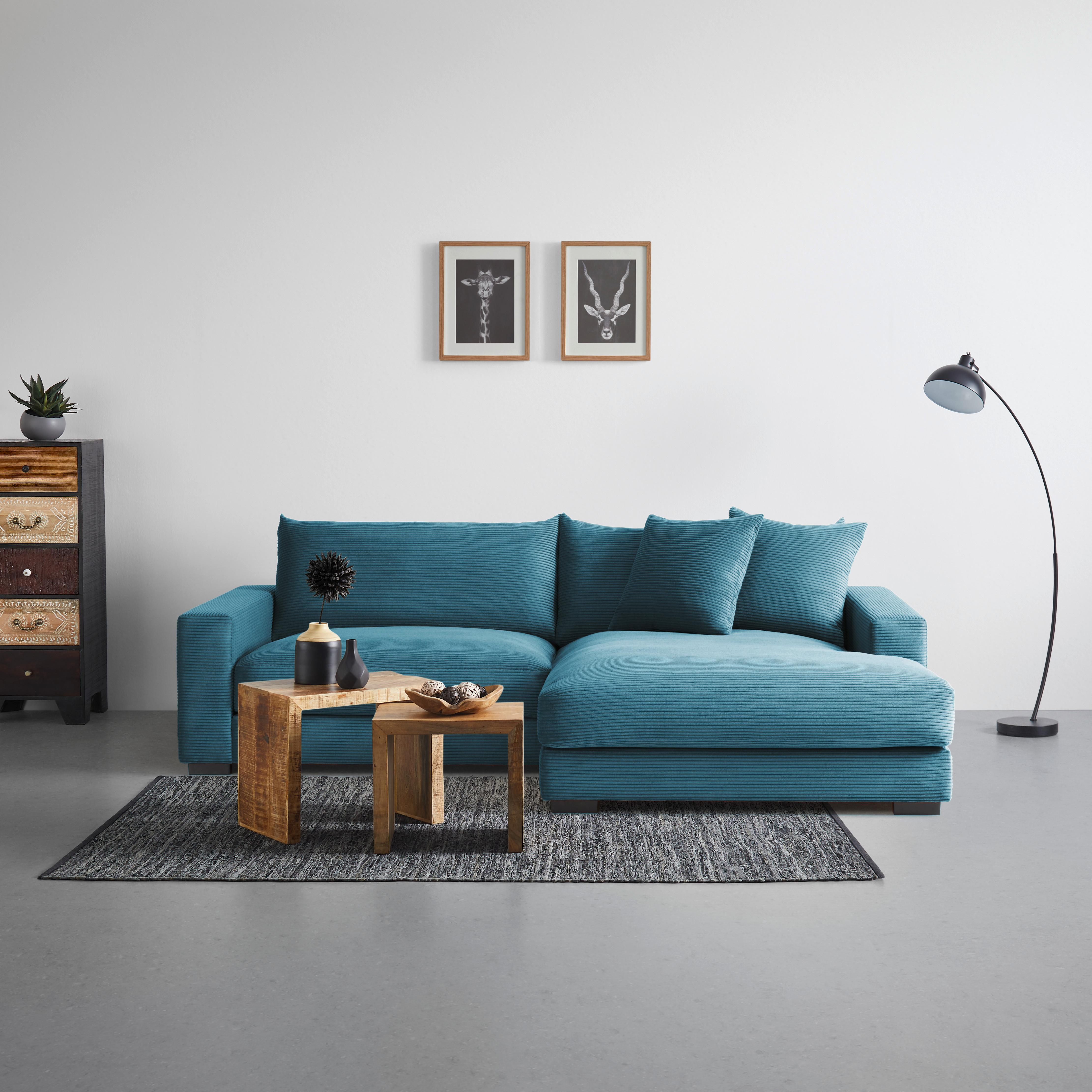 Wohnlandschaft Pedro in Petrol - Petrol, MODERN, Textil (265/83/180cm) - Mömax