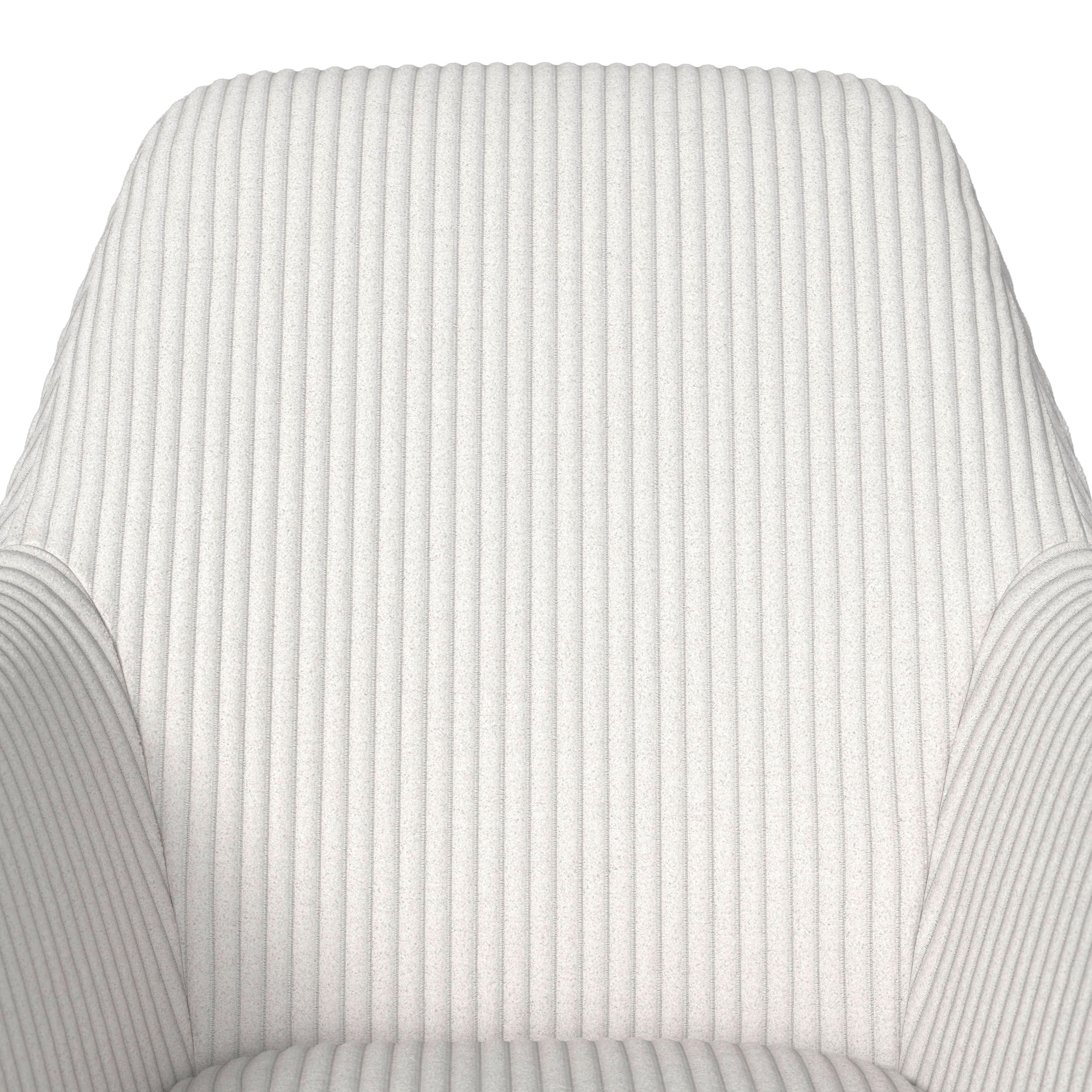 STOL MED ARMSTÖD ALANI - svart/cremefärgad, Modern, metall/textil (60/82,5/58cm) - Bessagi Home