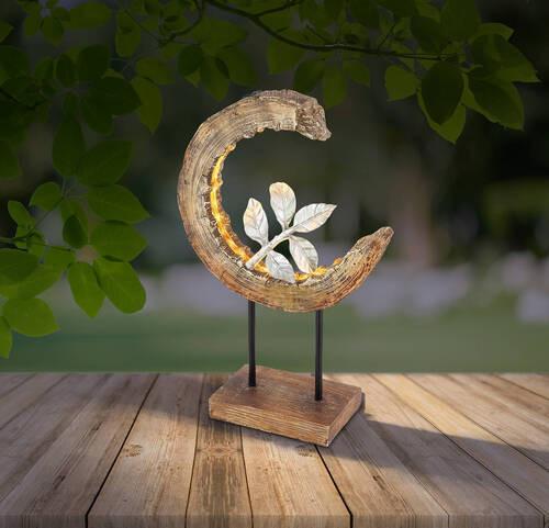 Solarna Svetilka Moon, S Sijalko - srebrne barve/črna, Design, kovina/umetna masa (24/10/52cm) - Globo