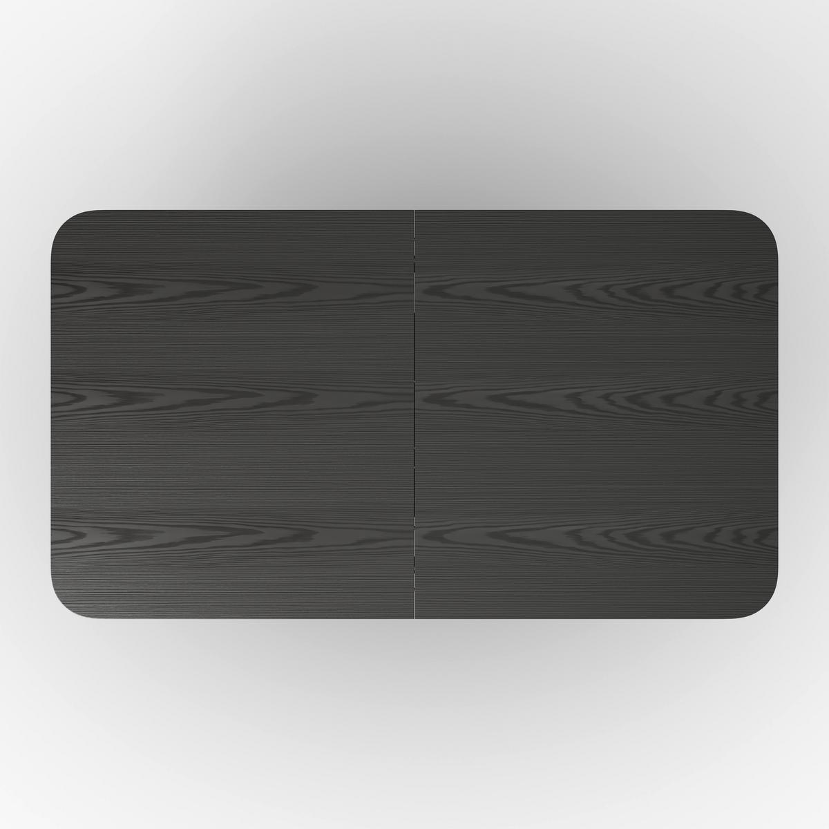 Kihúzható Asztal Fekete Amado - fekete, Modern, faalapú anyag/fa (160-200/90/76cm) - Bessagi Home