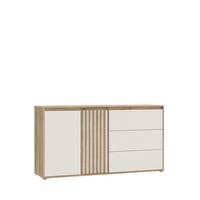 Komoda Eliston - siva/boje hrasta, Natur, drvni materijal/plastika (159,3/84,9/41,5cm) - Modern Living