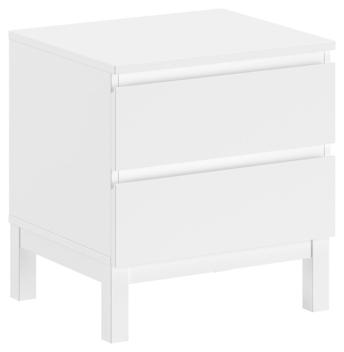 Einzelzimmer EVA Weiß, Bett, Kleiderschrank, Nachttisch - Weiß, MODERN, Holz/Holzwerkstoff - Vipack