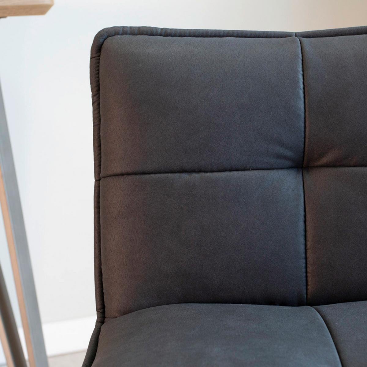 Barhocker-Set Jeremy 2er-Set ca. 44x87 cm Anthrazit - Anthrazit/Schwarz, KONVENTIONELL, Textil/Metall (44/87/50cm) - MID.YOU