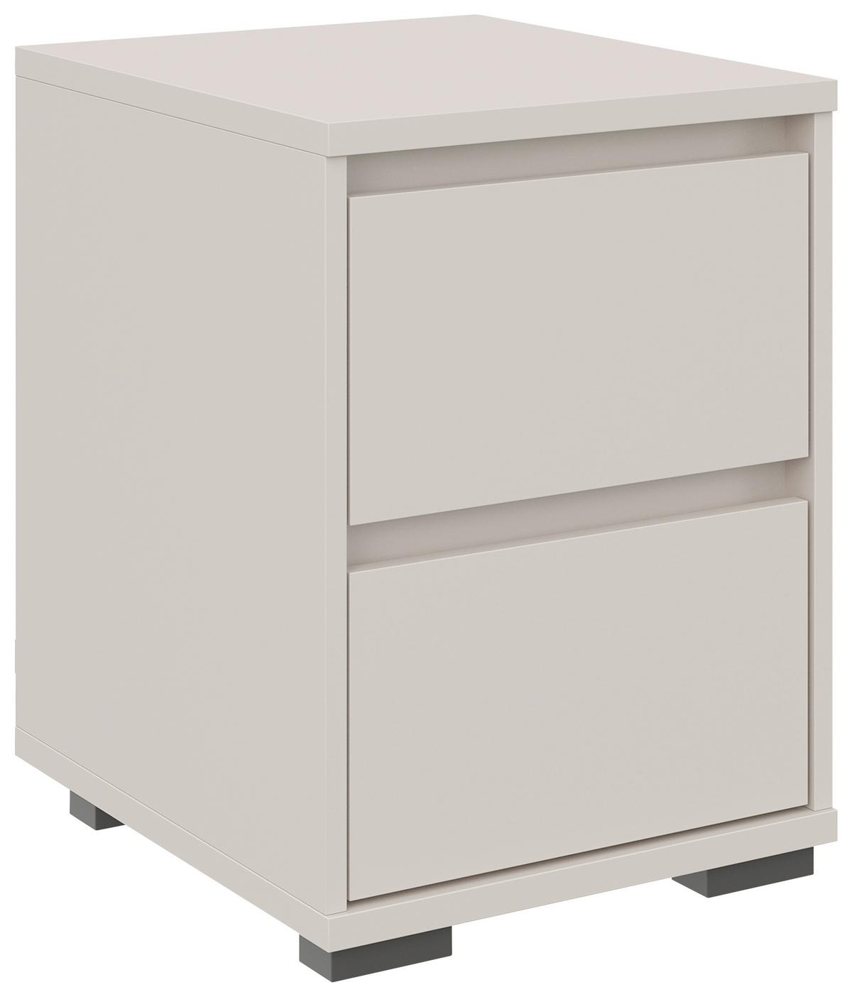 SZAFKA NOCNA LINE - antracytowy/kaszmir, Design, materiał drewnopochodny/tworzywo sztuczne (40/55/48cm) - Carryhome