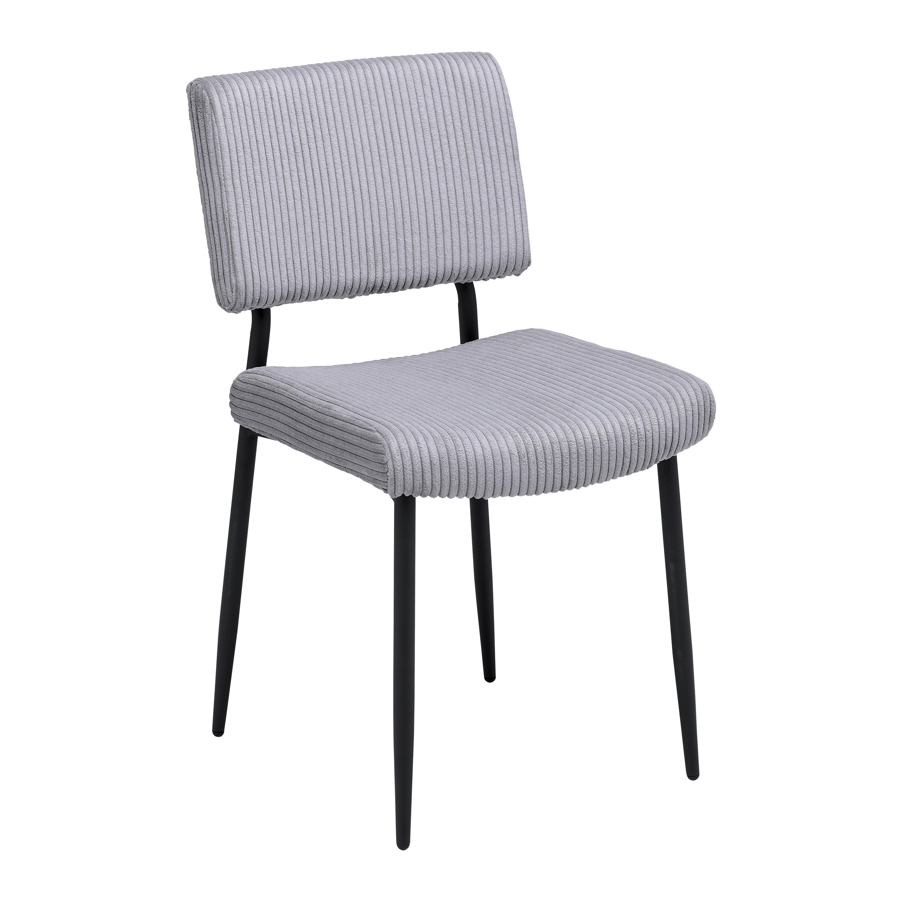 STOL ELIA - grå/svart, Modern, metall/trä (56/85/47cm) - Bessagi Home