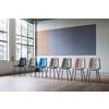 Stuhl Ria Petrol Samt Gepolstert - Petrol/Schwarz, MODERN, Holz/Textil (43,5/87/54cm) - Bessagi Home