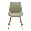 STOL LOU - ljusgrön/ekfärgad, Modern, metall/trä (52/84/60cm) - Mömax