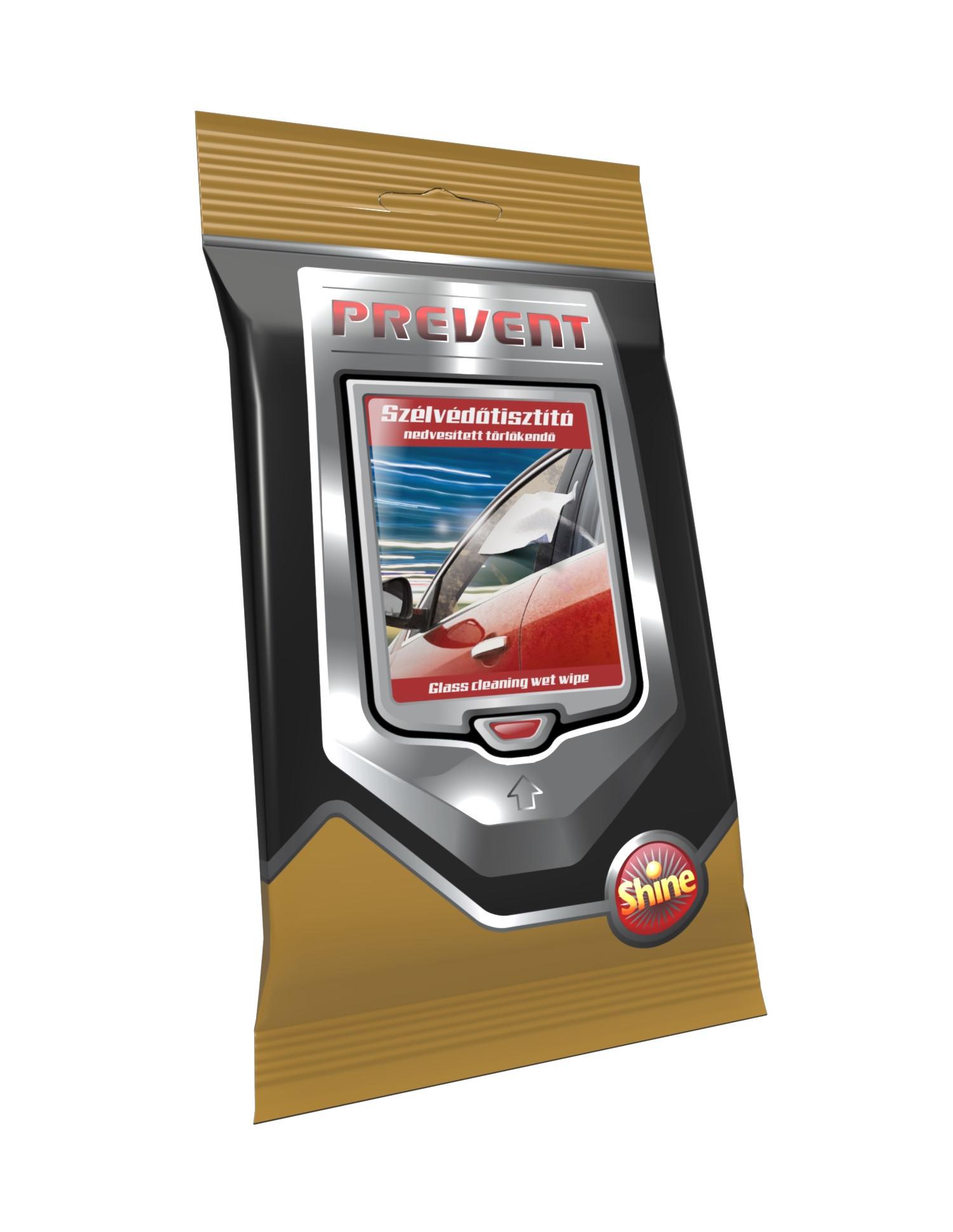 Szélvédő/ablaktisztító Kendő Prevent 20db - átlátszó, Basics, papír