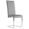 Schwingstuhl in Grau - Chromfarben/Grau, MODERN, Textil/Metall (44/102/60cm) - BASED
