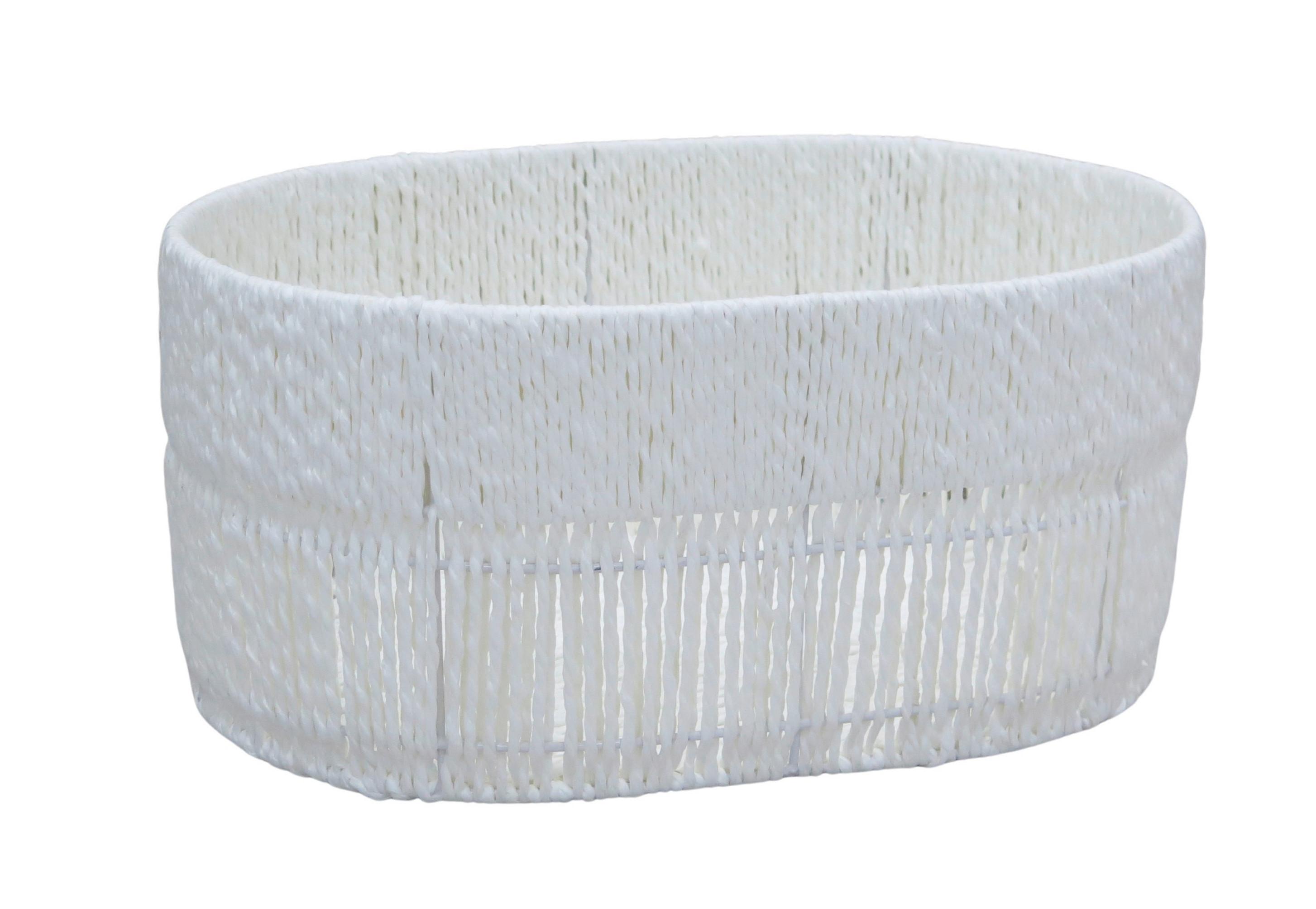 Coș Casei Oval L - alb, Konventionell, hârtie/metal (39/18/27cm) - Mömax