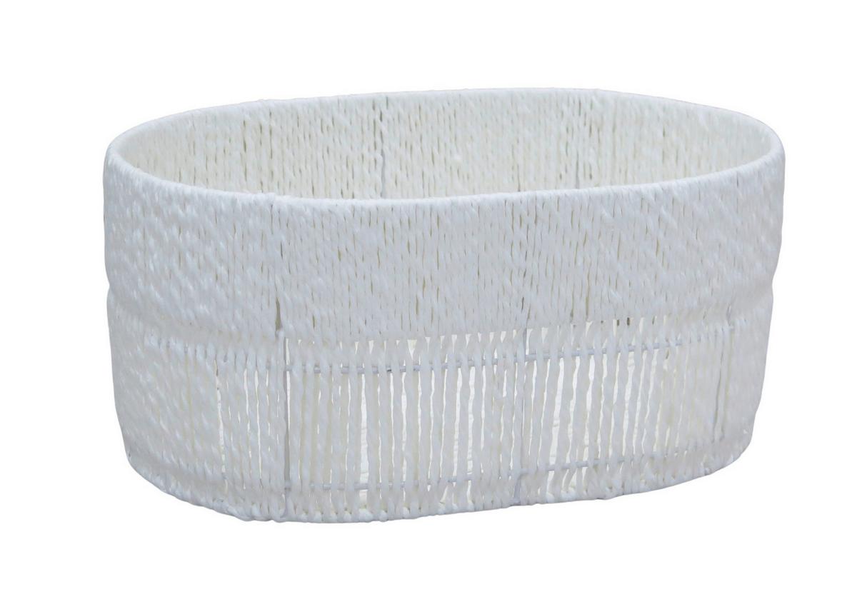Coș Casei Oval L - alb, Konventionell, hârtie/metal (39/18/27cm) - Mömax