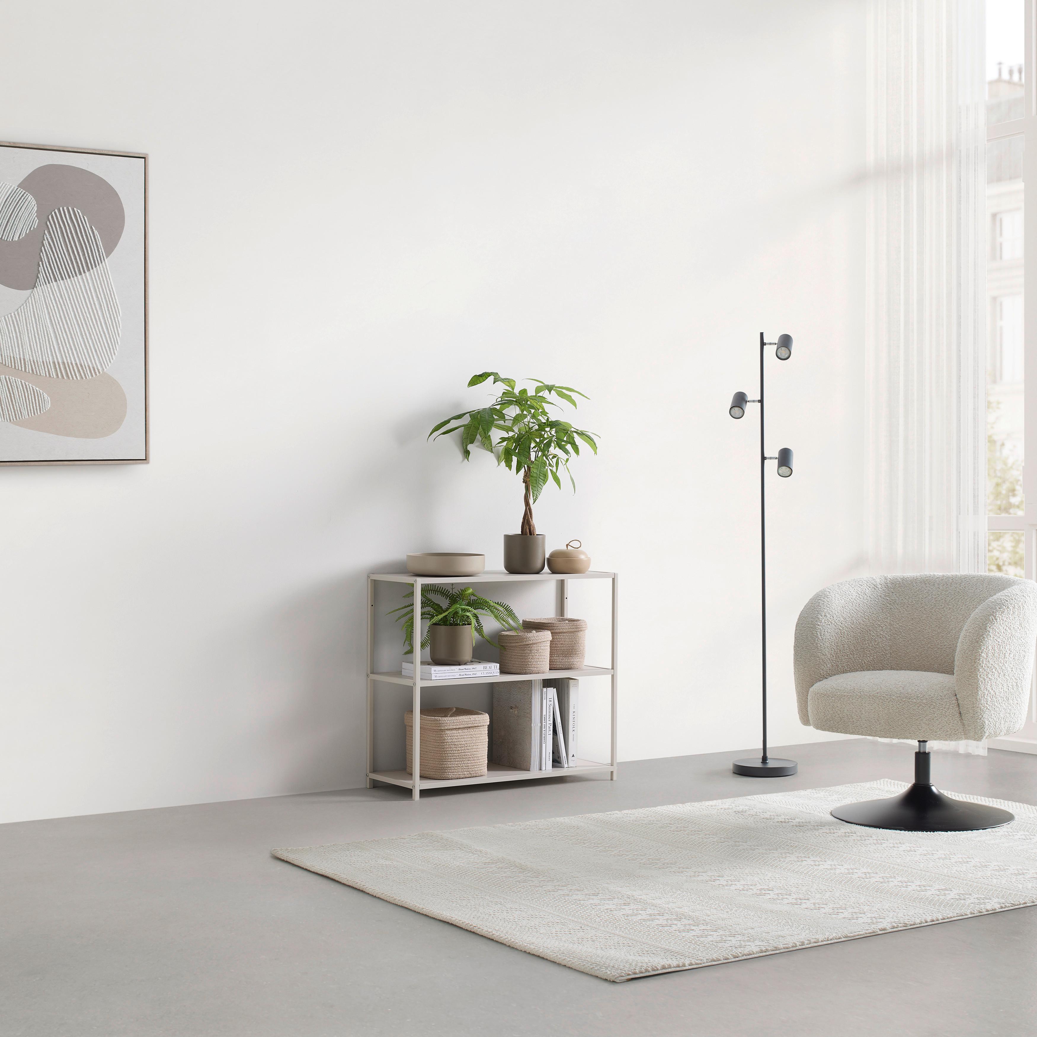 REGAL BASTIAN II -BASED/SB- - Kaschmir, MODERN, Holzwerkstoff/Metall (77/68/30cm) - Based