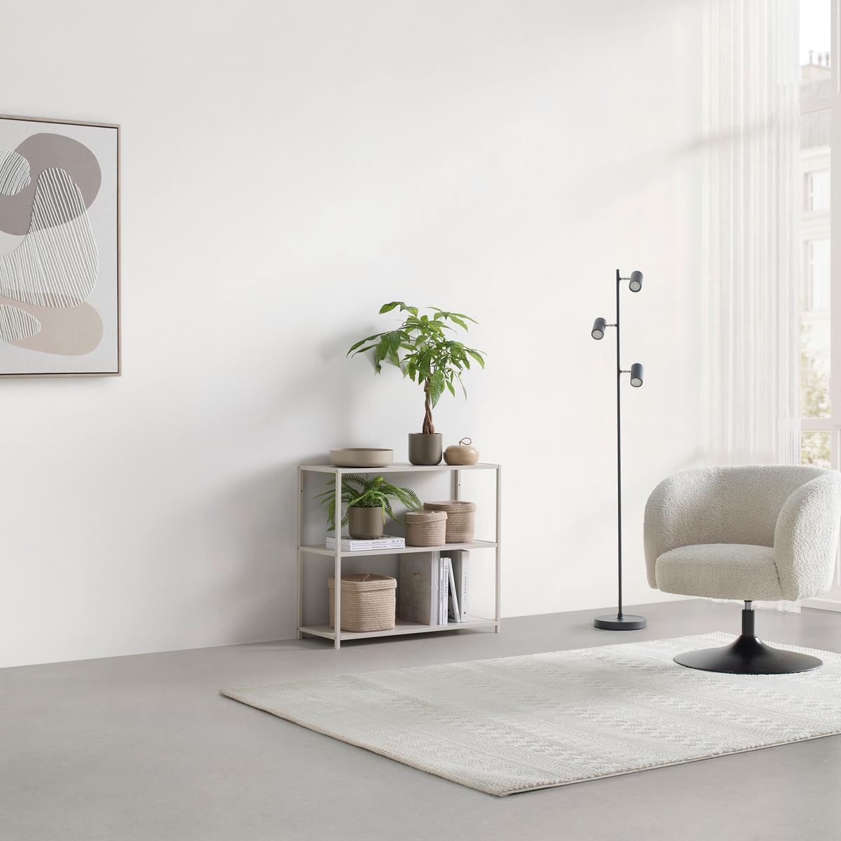 Regal Bastian Kaschmirfarben ca. 77x68x30cm - Kaschmir, Modern, Holzwerkstoff/Metall (77/68/30cm) - Based