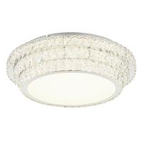 Led Stropna Svjetiljka Boja Kroma, Prozirno - prozirno/boje kroma, Design, staklo/metal (60/60/15,5cm) - Globo