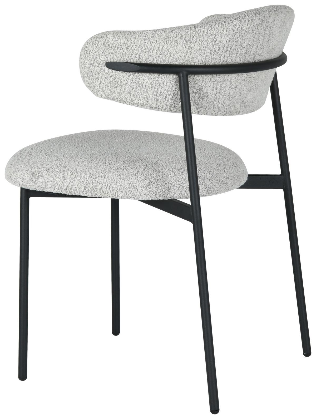 KRZESŁO MIJOU - czarny/szary, Design, metal/tkanina (55/78/58cm) - Boxxx