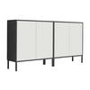 Sideboard Mailand Set 2 Anthrazit/Weiß - Anthrazit/Weiß, MODERN, Holzwerkstoff/Metall (158/86/33cm) - MID.YOU