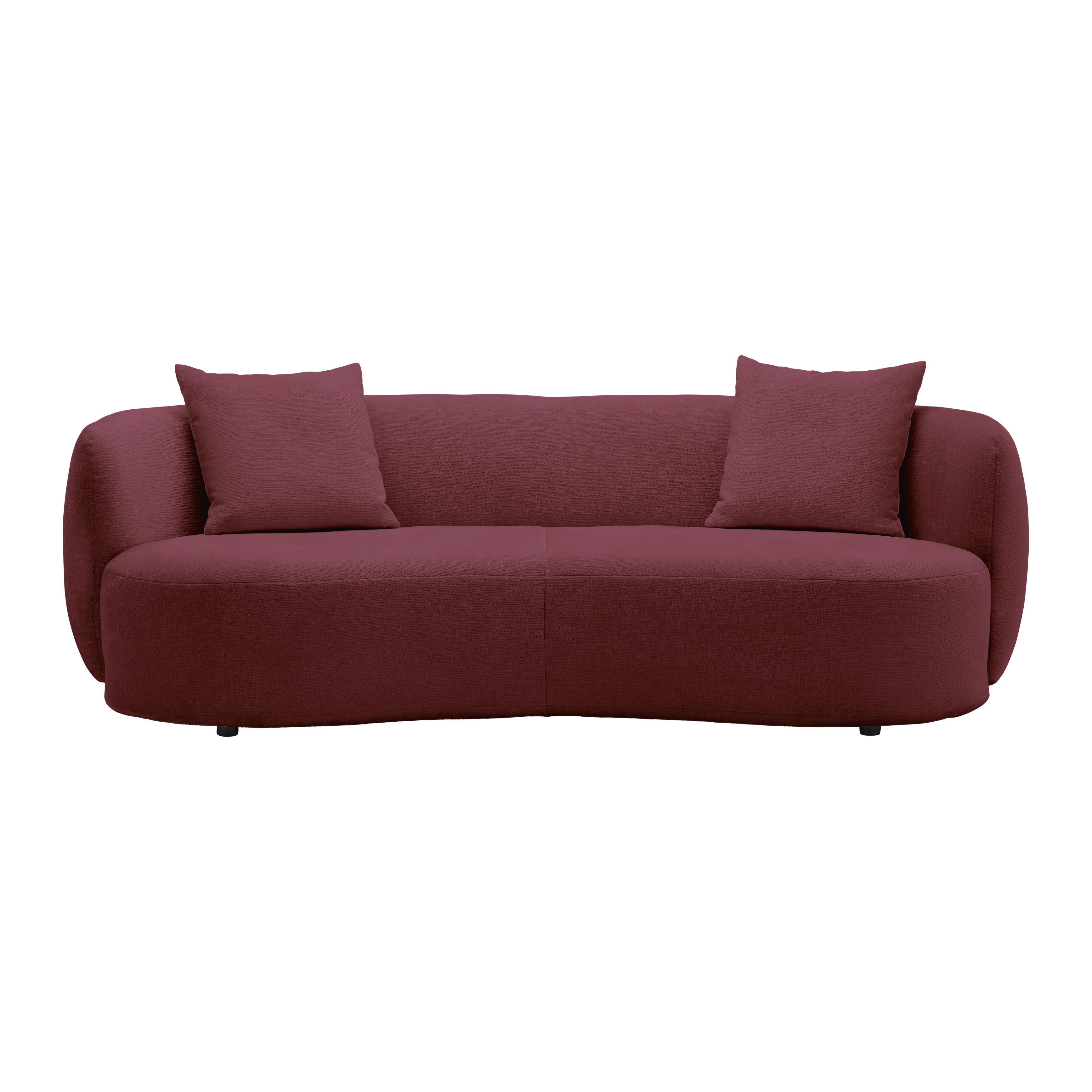 Bigsofa Leonas Bordeaux - Bordeaux/Schwarz, MODERN, Kunststoff/Textil (235/72/110cm) - Premium Living