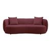 Bigsofa Leonas Bordeaux - Bordeaux/Schwarz, Modern, Kunststoff/Textil (235/72/110cm) - Premium Living