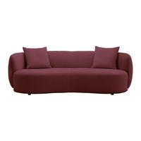 Bigsofa Leonas Bordeaux - Bordeaux/Schwarz, Modern, Kunststoff/Textil (235/72/110cm) - Premium Living