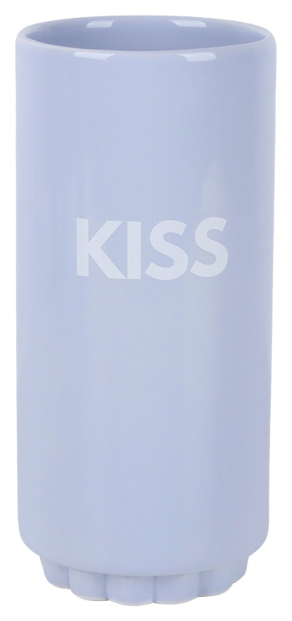 Vase Kiss Hellblau - Hellblau, Keramik (10/22cm) - Mömax