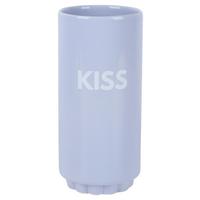 Vase Kiss Hellblau - Hellblau, Keramik (10/22cm) - Mömax