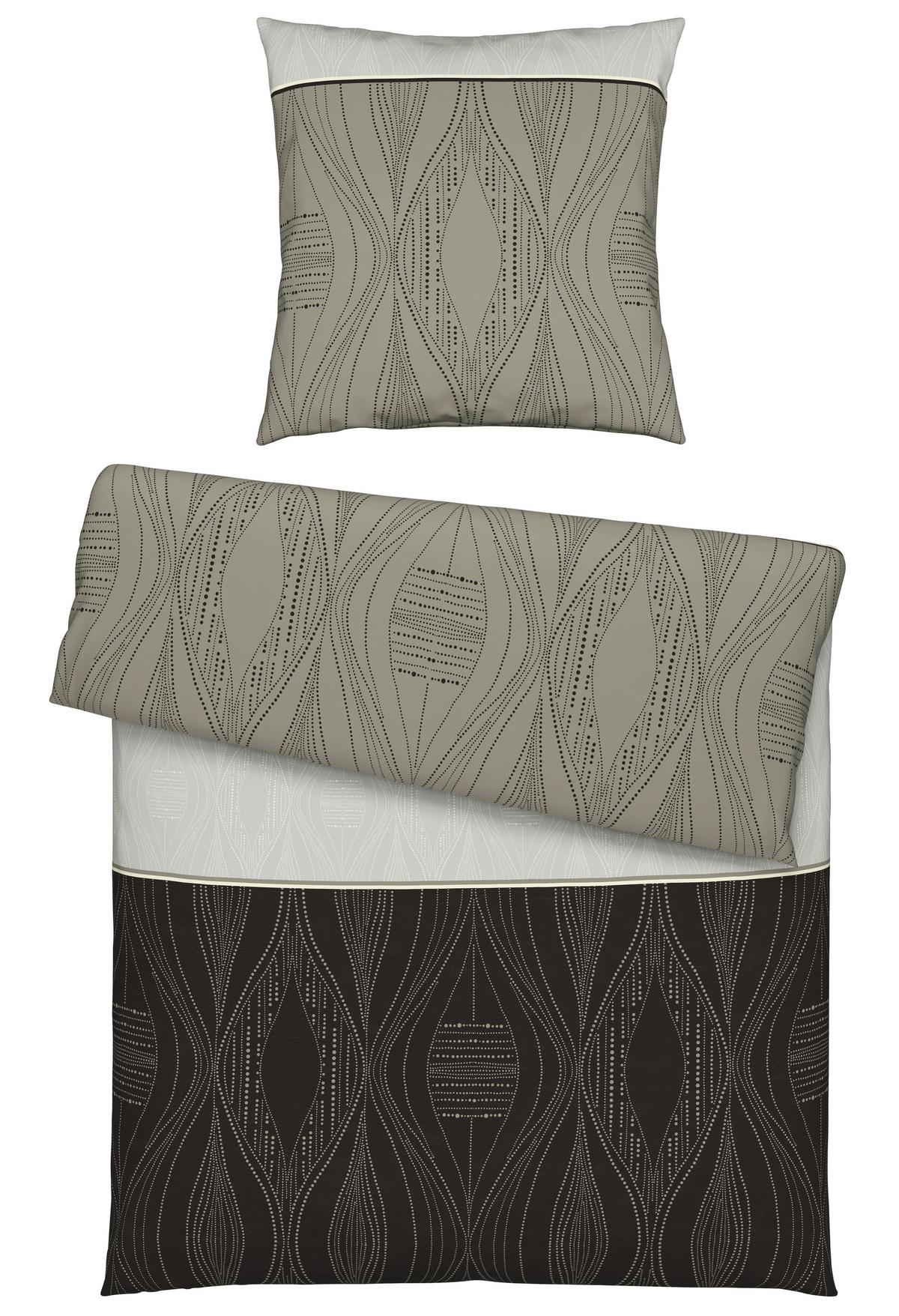 Bettwäsche Erik XL Grau ca. 155x220cm - Grau, KONVENTIONELL, Textil (155/220cm) - Modern Living