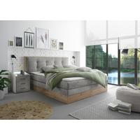 Boxspringbett Preston ca. 180x200 Hellgrau - Hellgrau, MODERN, Holz/Holzwerkstoff (180/200cm) - Livetastic