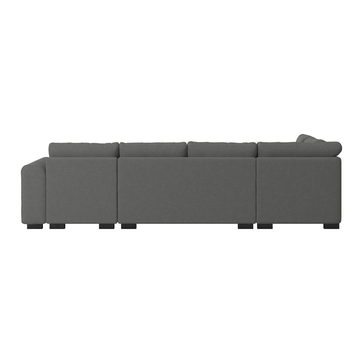 Kutna Garnitura Malte - siva/crna, Moderno, tekstil/plastika (178/305/155cm) - Luca Bessoni