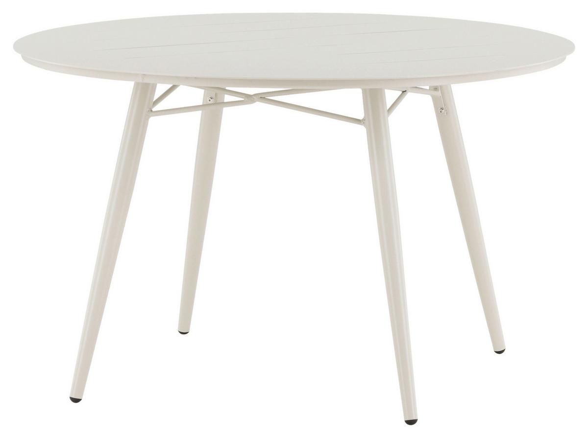 Gartentisch Lina ca. 120x120x75 cm Beige - Beige, KONVENTIONELL, Metall (120/120/75cm) - Gardenson