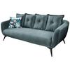 3-Sitzer-Sofa Baggio Dunkelblau/Dunkelgrün Velours - Blau/Multicolor, MODERN, Holz/Textil (236/94/103cm) - Livetastic