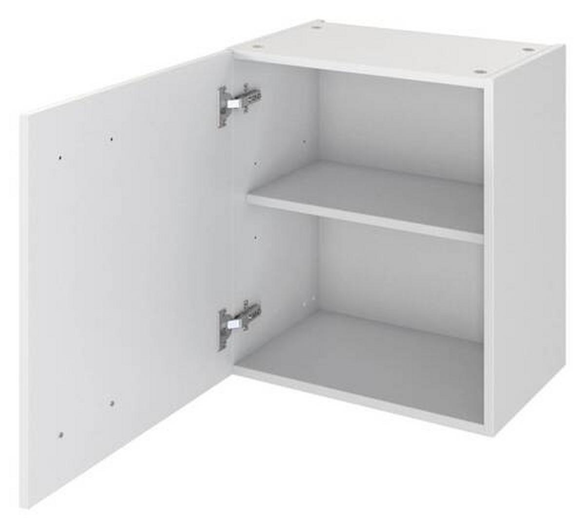 Kuhinjska Zgornja Omarica Lucca, Bela - bela/barve aluminija, Konvencionalno, umetna masa/leseni material (50/54/32cm) - FlexWell