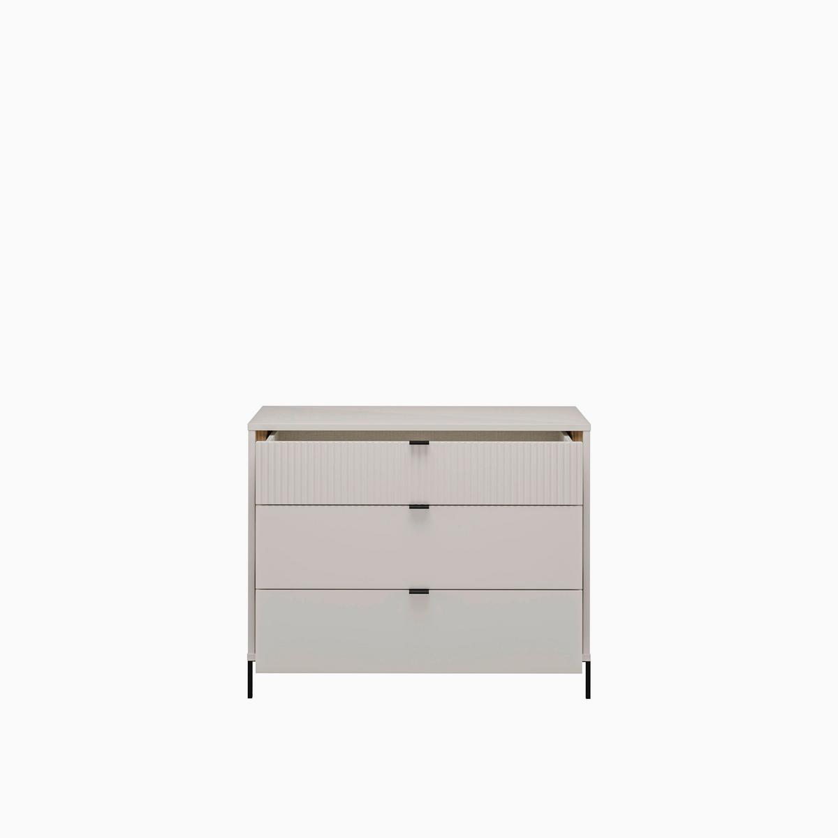 Komoda Seravel - boje hrasta/boje pijeska, Konvencionalno, drvni materijal/metal (109,4/87,2/41,5cm) - Modern Living