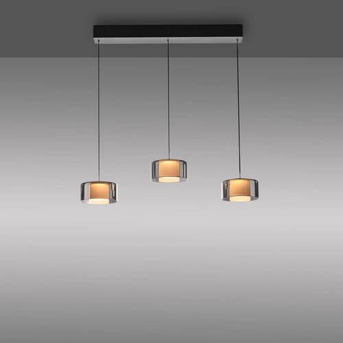 LAMPA WISZĄCA LED 2113-18 RIKA - czarny, Design, tworzywo sztuczne/metal (66/15/220cm) - Paul Neuhaus