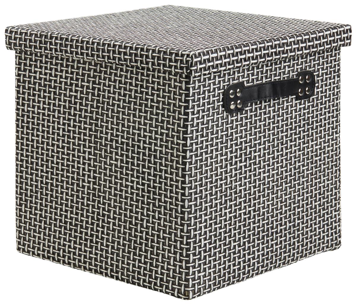 Összehajtható Doboz Foldable - fekete/fehér, műanyag/karton (29,5/28/30cm) - Mömax