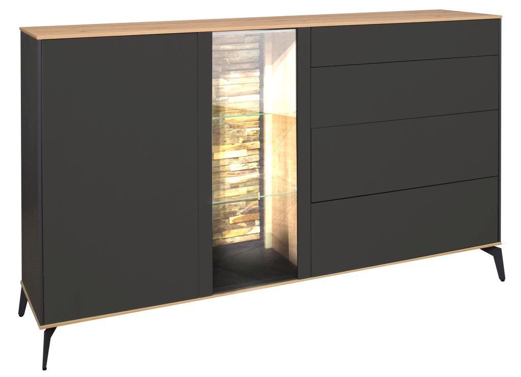 Servantă COMO - stejar Artisan/antracit, Modern, material pe bază de lemn (169/89/42cm) - Premium Living